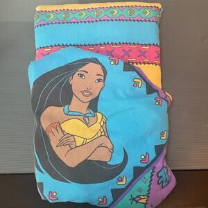 Vintage Pocahontas Twin Flat & Fitted Sheets 90’s Disney Made in USA Colorful